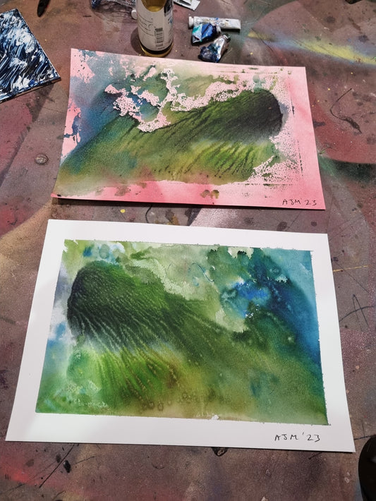 A matched pair of watercolours